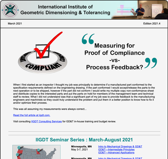 International Institute Of Geometric Dimensioning And Tolerancing