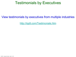 Testimonials by Executives